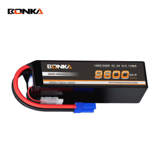 BONKA 9600mAh 100C 6S 22.2V Soft Pack for RC Car